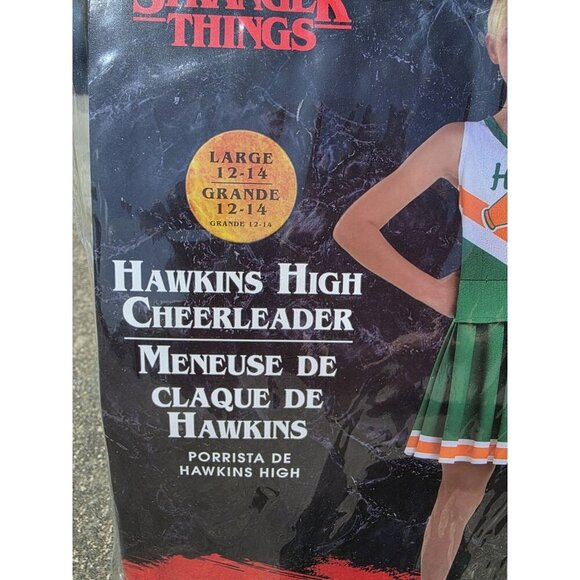 Stranger Things Hawkins High Cheer Halloween Costume Girls Large 12/14‎ 2 Pc Set - Picture 5 of 9